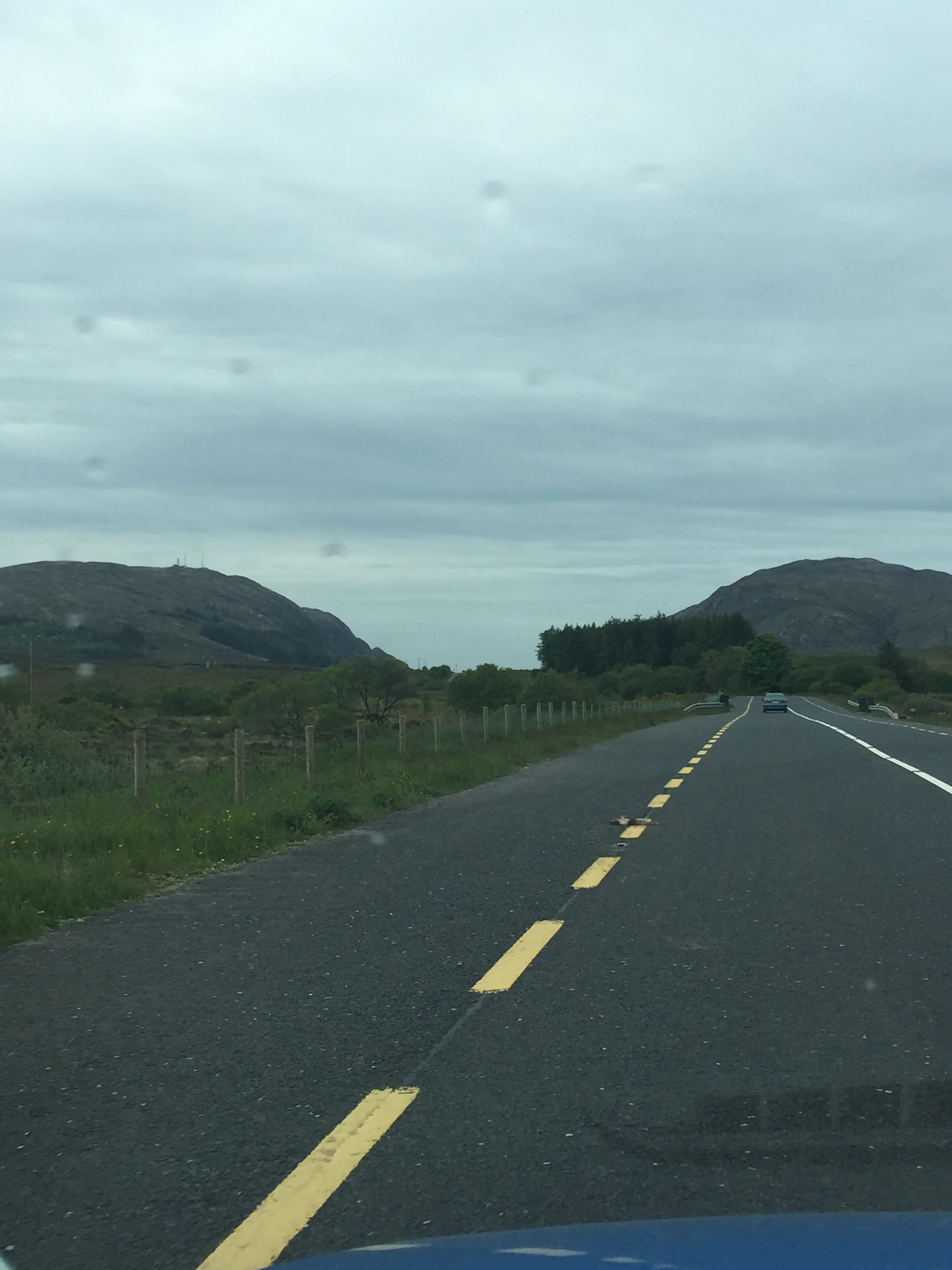 On the road...best way to travel Ireland, rent a car and muster the courage up to drive. We have seen so much beauty and mountains, like nothing ever seen!