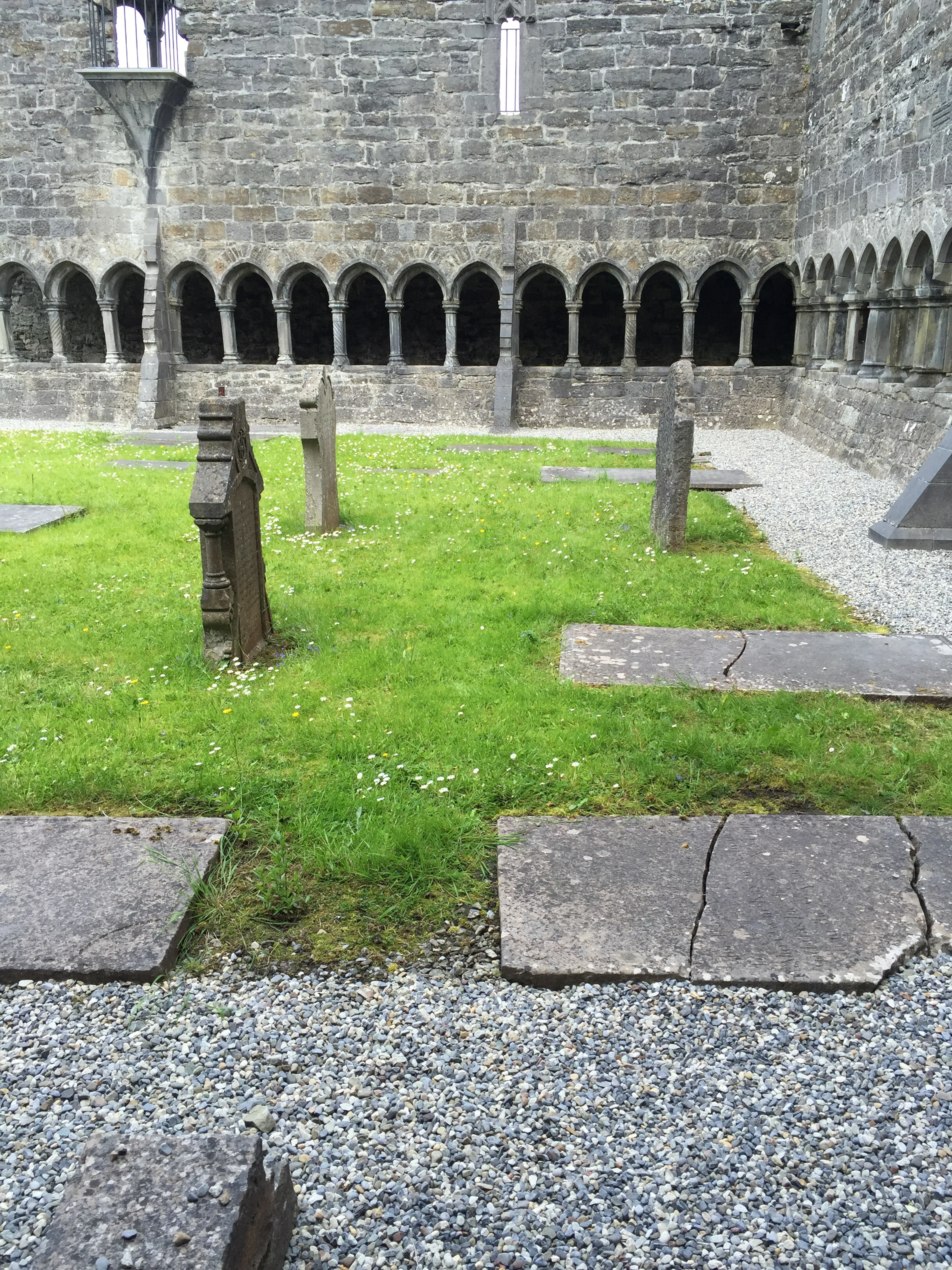Graves in the cloister.