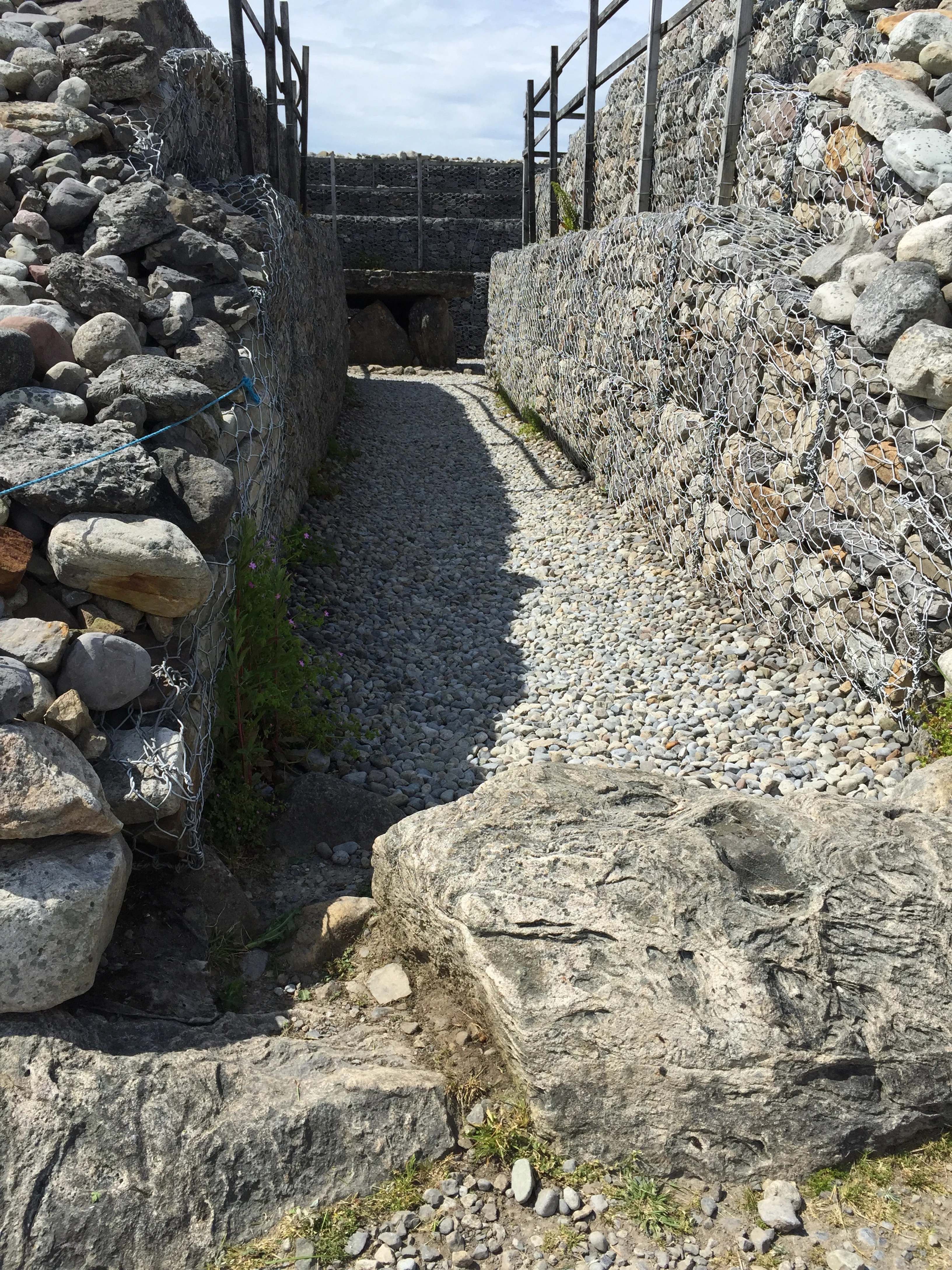 Walking inside the largest one, that is the burial site for one of the early people's queens.