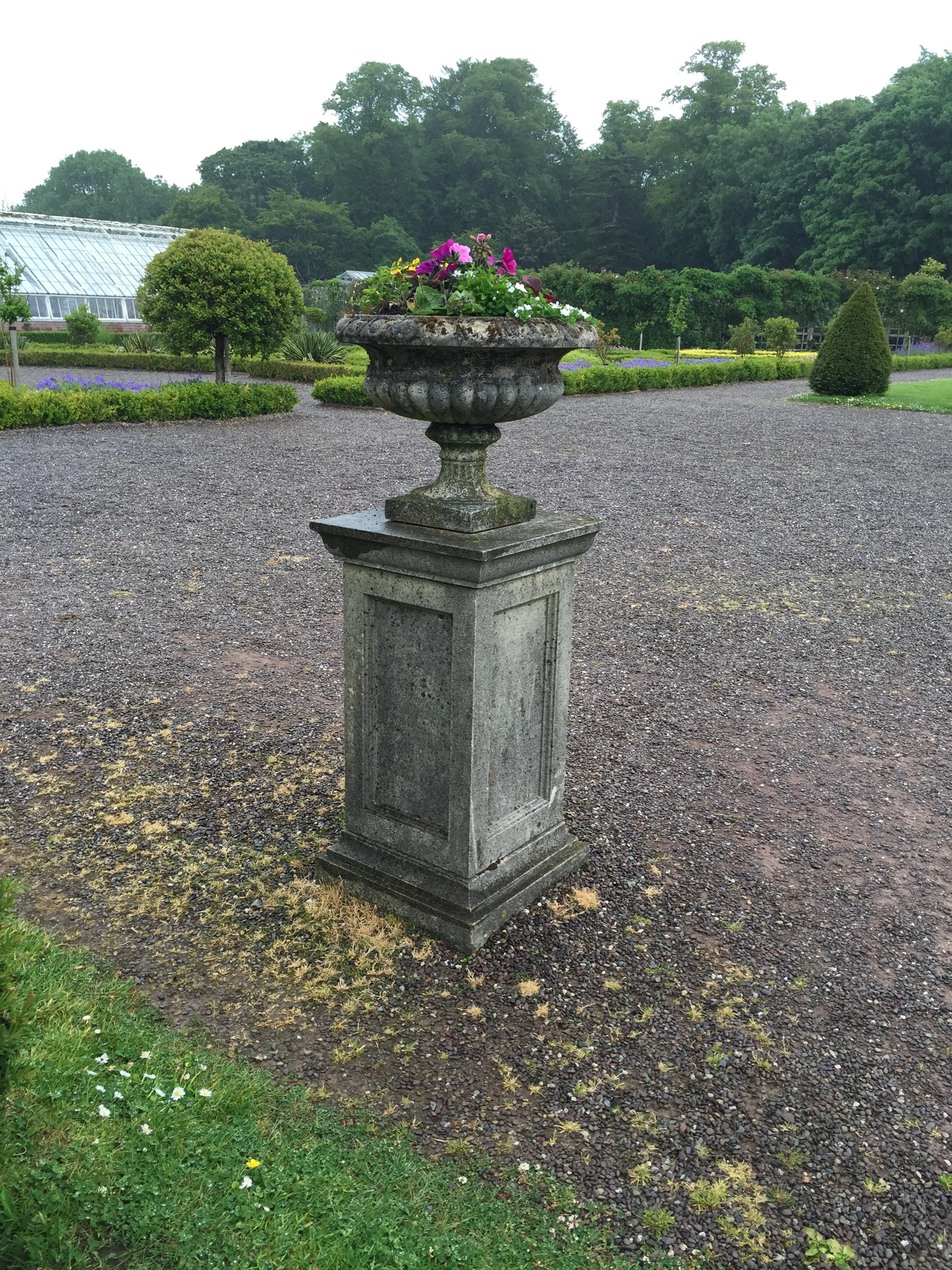 Gardens all around.