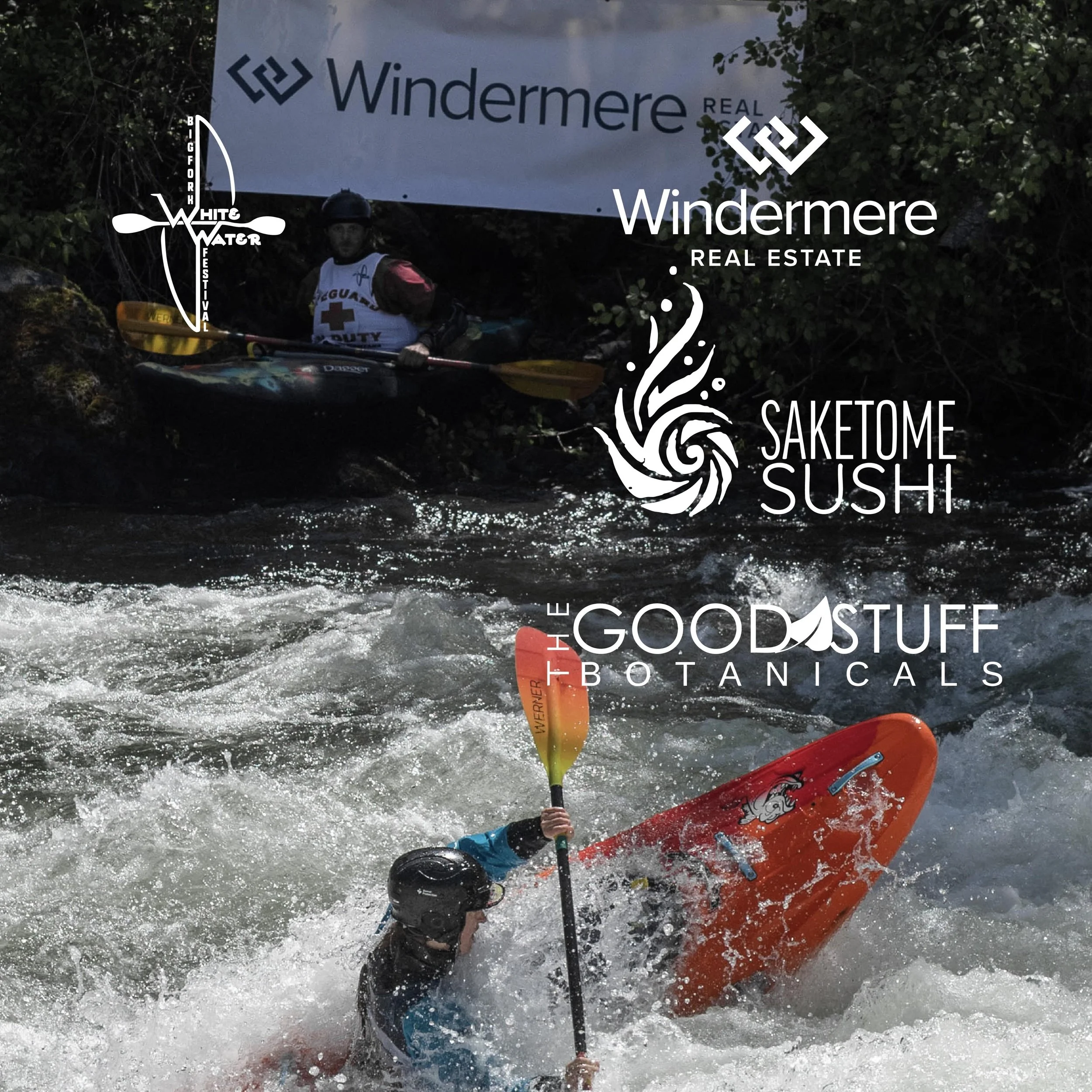A huge thank you to these Class II Bigfork Whitewater Festival sponsors for supporting another incredible weekend on the river!!

&bull; @saketomebigfork Saketome Sushi: keeping Bigfork fed with some of the best sushi and post-river meals around.

&b