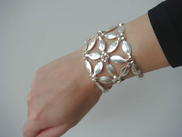 Mesh silver bracelet