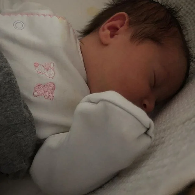 As I was hoping she arrived over the weekend in the middle of the night. Saved by our lovely neighbour that came over to babysit a sleeping big sister. My husband made it back home before she woke up to give her the news that the baby had finally arr