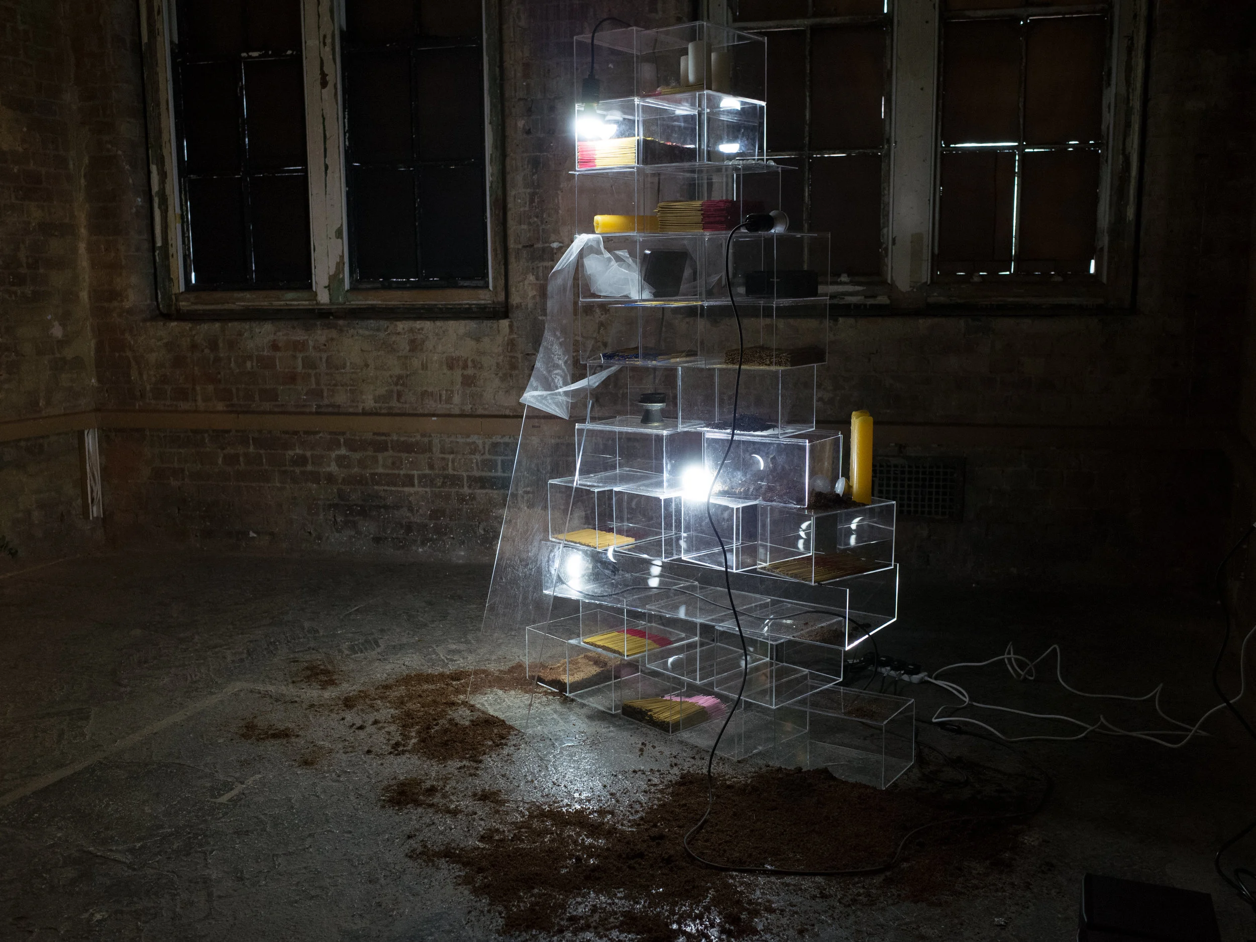 Installation view at a group show 4482 Voices of Korean Contemporary Artists: Butterfly Effect, Bargehouse, 2018