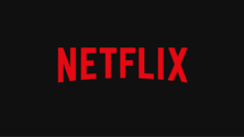 Netflix logo on a black background