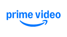 Amazon Prime Video logo with blue text and a curved arrow underneath