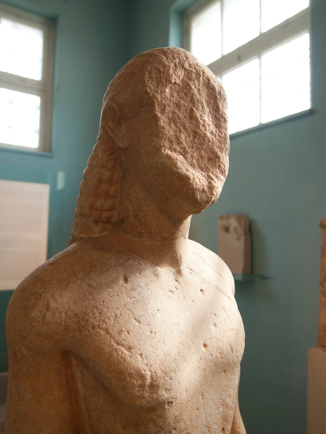 Kouros at the Archaeological Museum of Eleusis.
