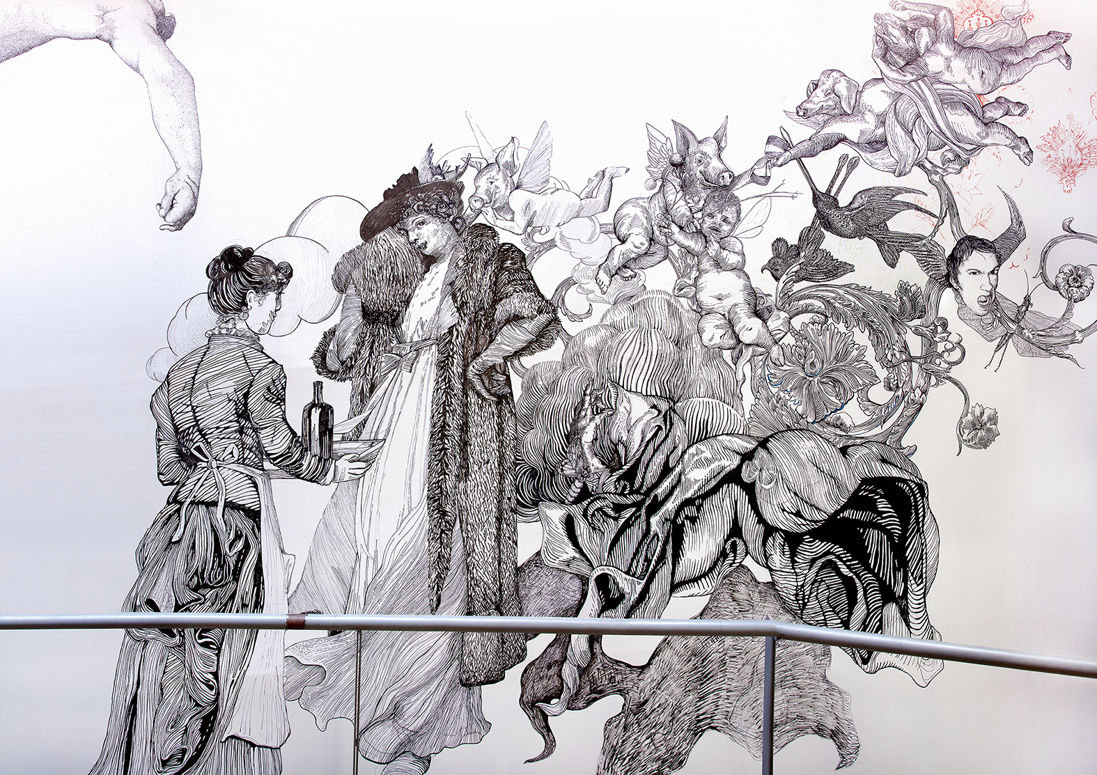Wall Mural for Zekka Designs for Men (detail), 2009-2012.