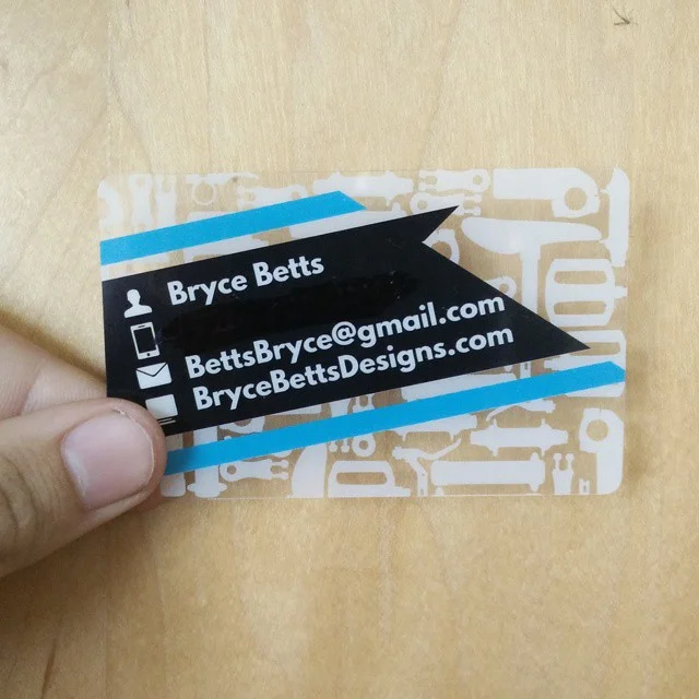 Clear Business card