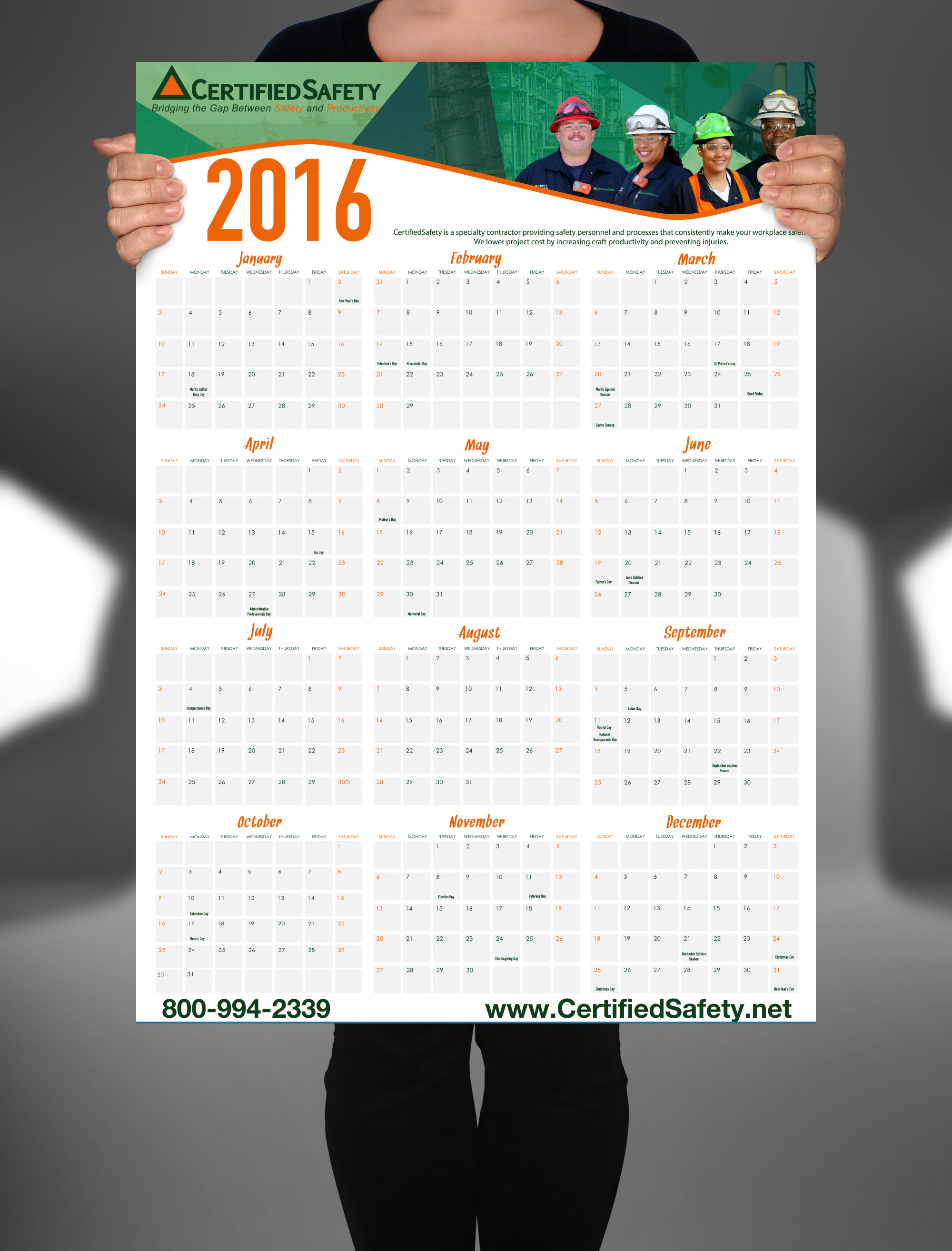 Corporate wall calendar