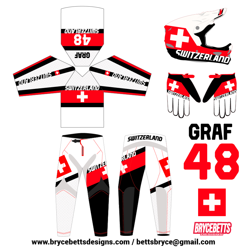 Swiss Colombia BMX Racing Olympic Gear Design