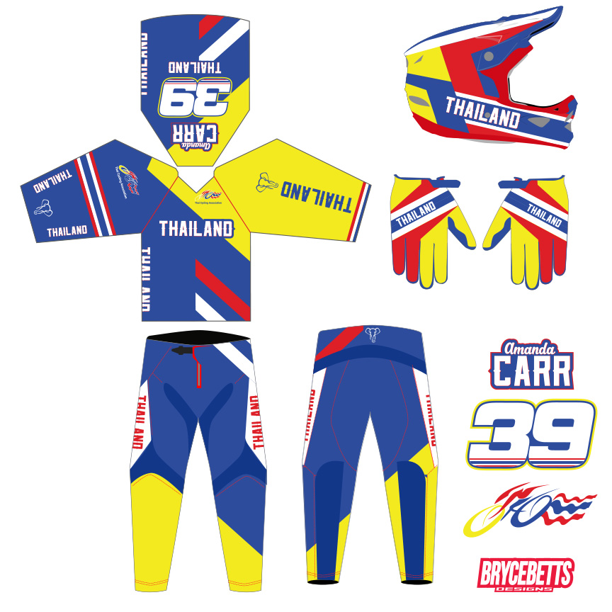 Thailand Colombia BMX Racing Olympic Gear Design
