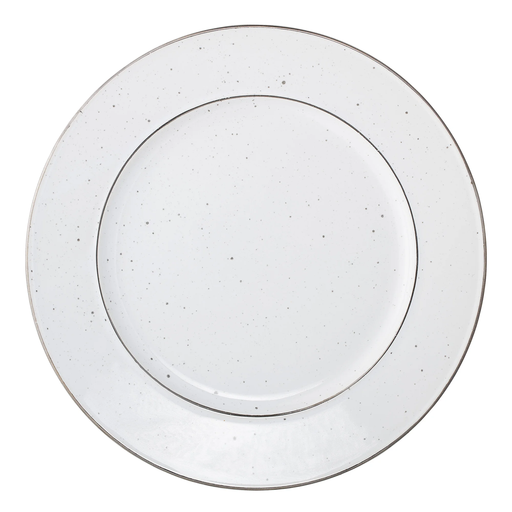 #007 White Fleck Dinner Plate 25cm Hire Price - £5 Minimum Order 3 Current Stock Available 60
