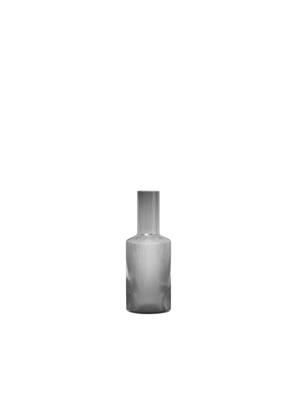 Ferm Living Ripple Glass Carafe Smoked Grey