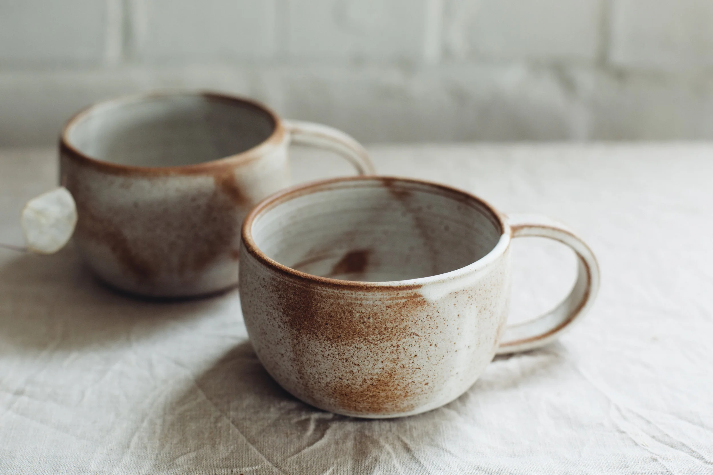 Handmade Milk + Toasted Clay Mug
