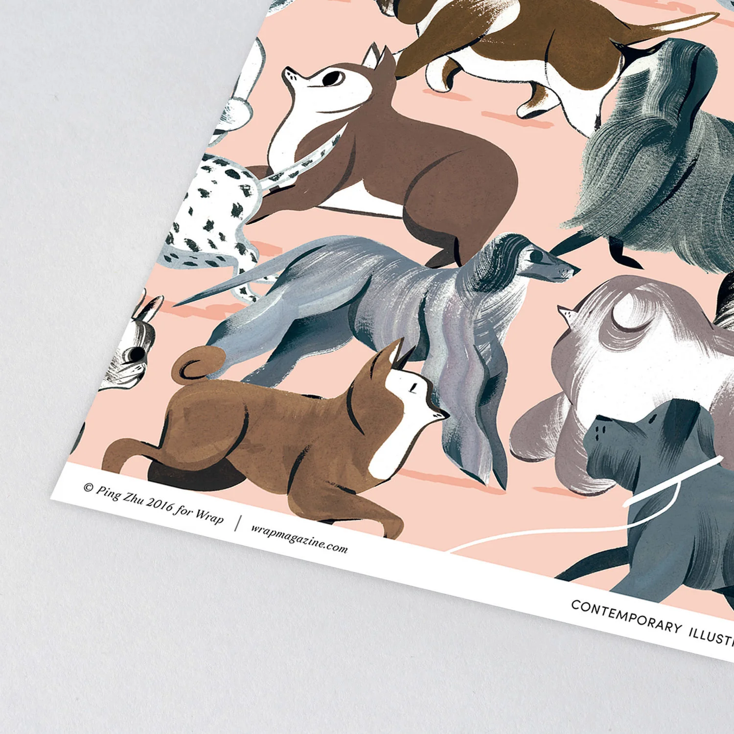 City Dog Wrapping Paper 