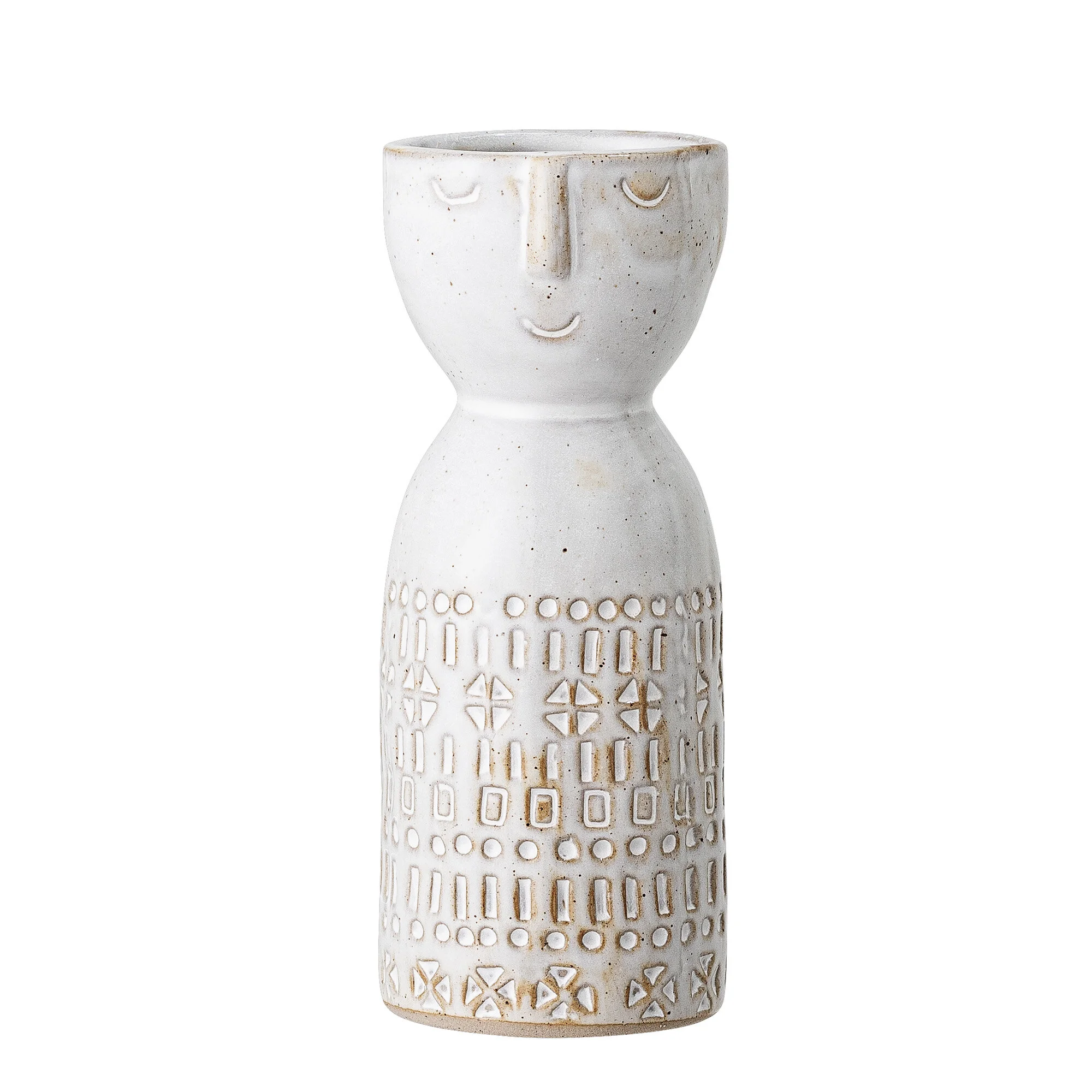 White Ceramic Face Vase 