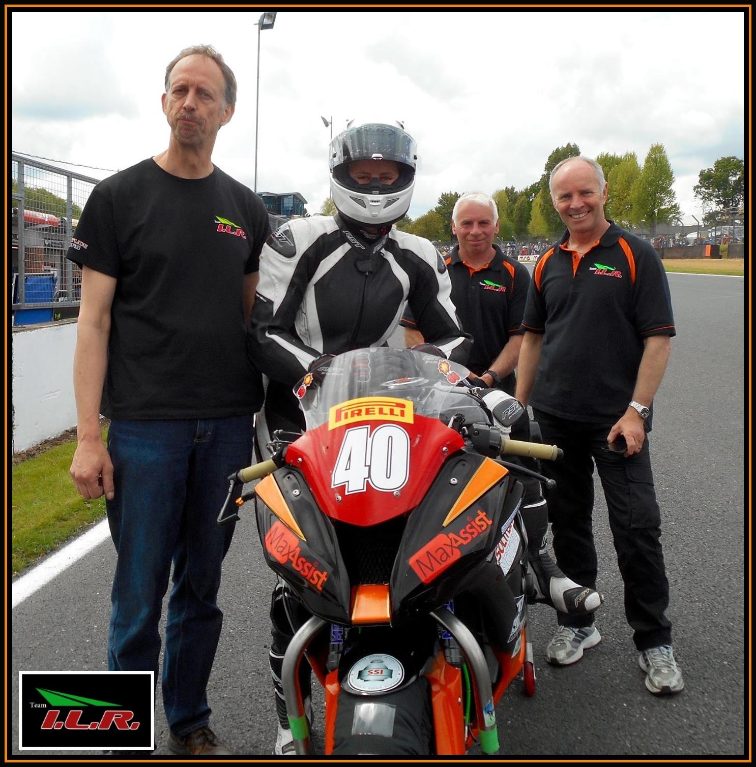 Alex, Nadieh, Jacko, and Ian - on the grid at Brands Hatch.