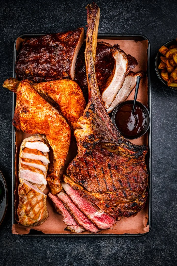 Mixed grill Tomahawk Kippenbouten Sparerib Entrecote