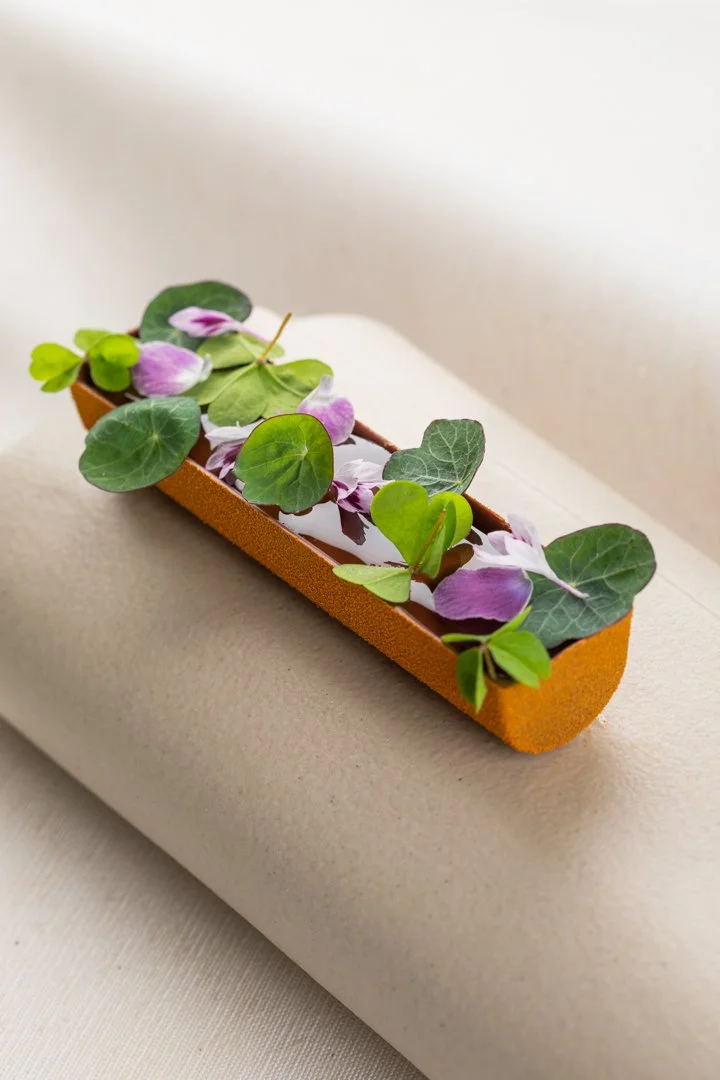 Chocolade dessert met Cress
