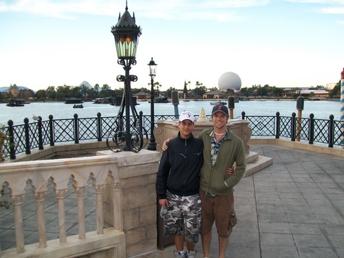 Fabrizio and me in Epcot when we went in 2011.