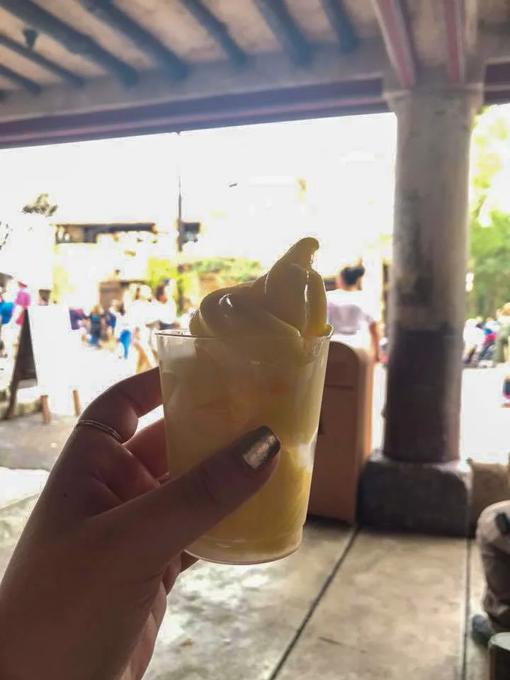 Finish up your hot Florida day with a refreshing Dole Whip (with a splash of rum, if you’re so inclined) from Tamu Tamu Refreshments.