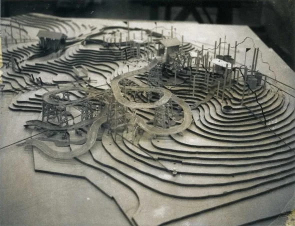 Model used by Disney Imagineering to realize the concept of River Country, then known as Pop Willow's Grove. (Photo: Pat Burke via themeparktourist.com)