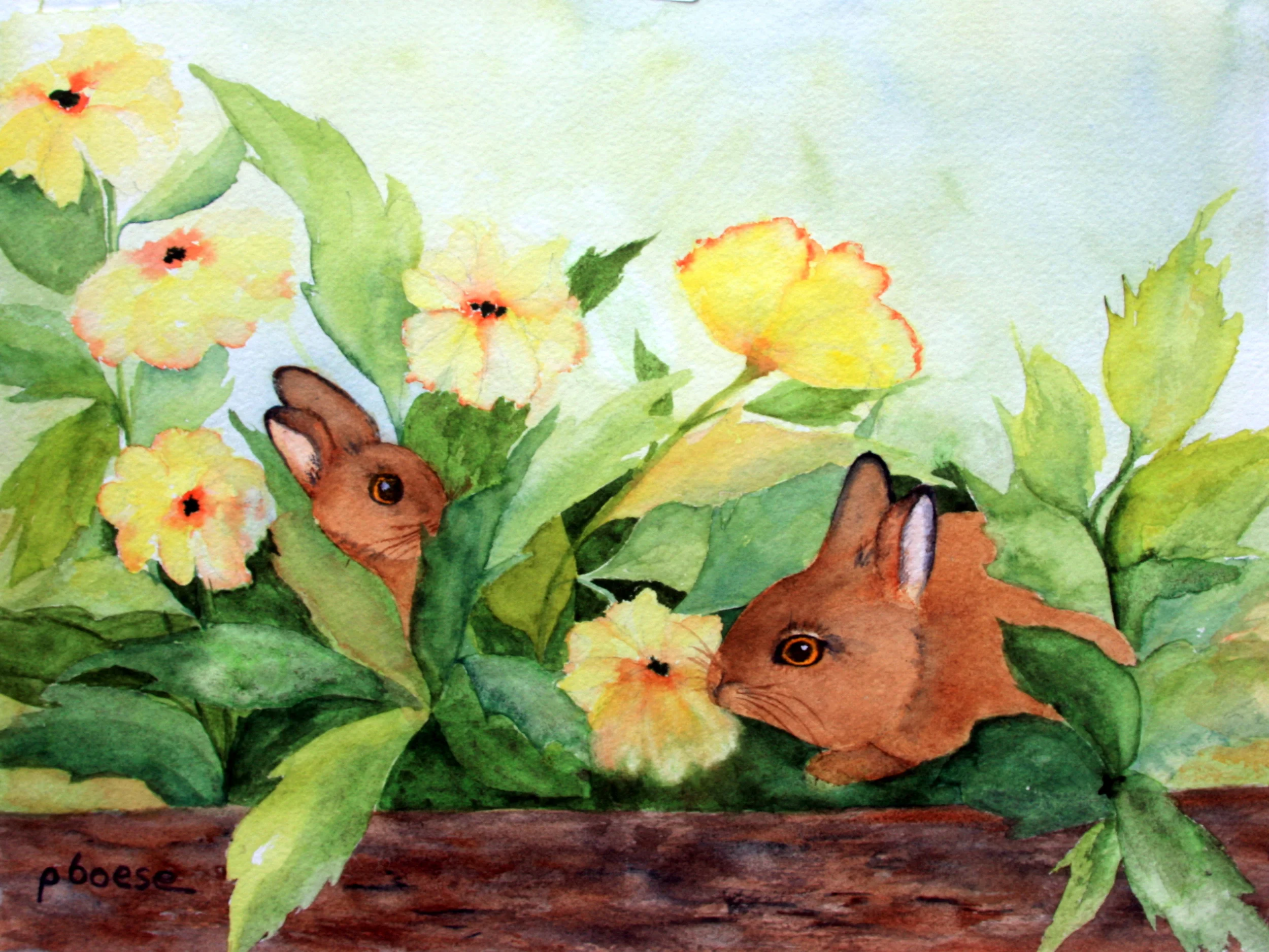 Bunnies in Garden.JPG