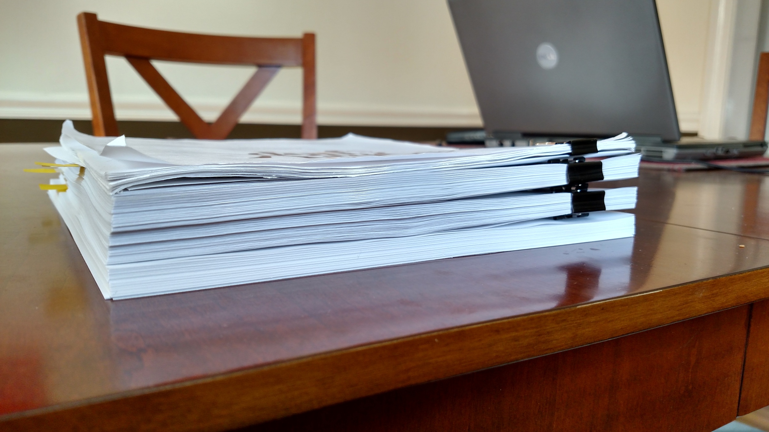Oh, you know, just some paperwork