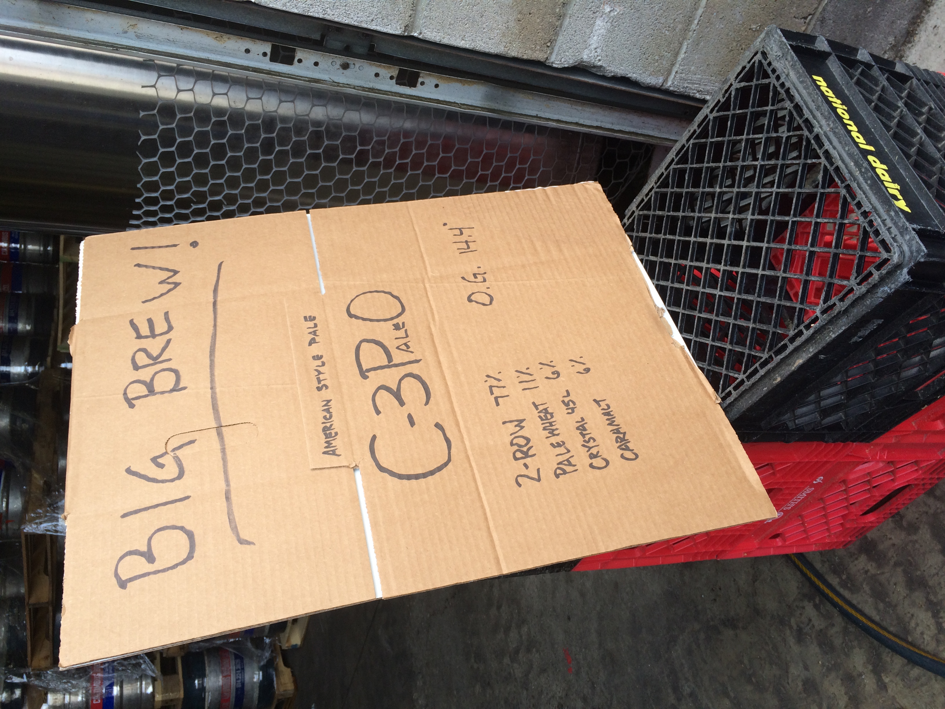 The specs for CBC's pale ale wort