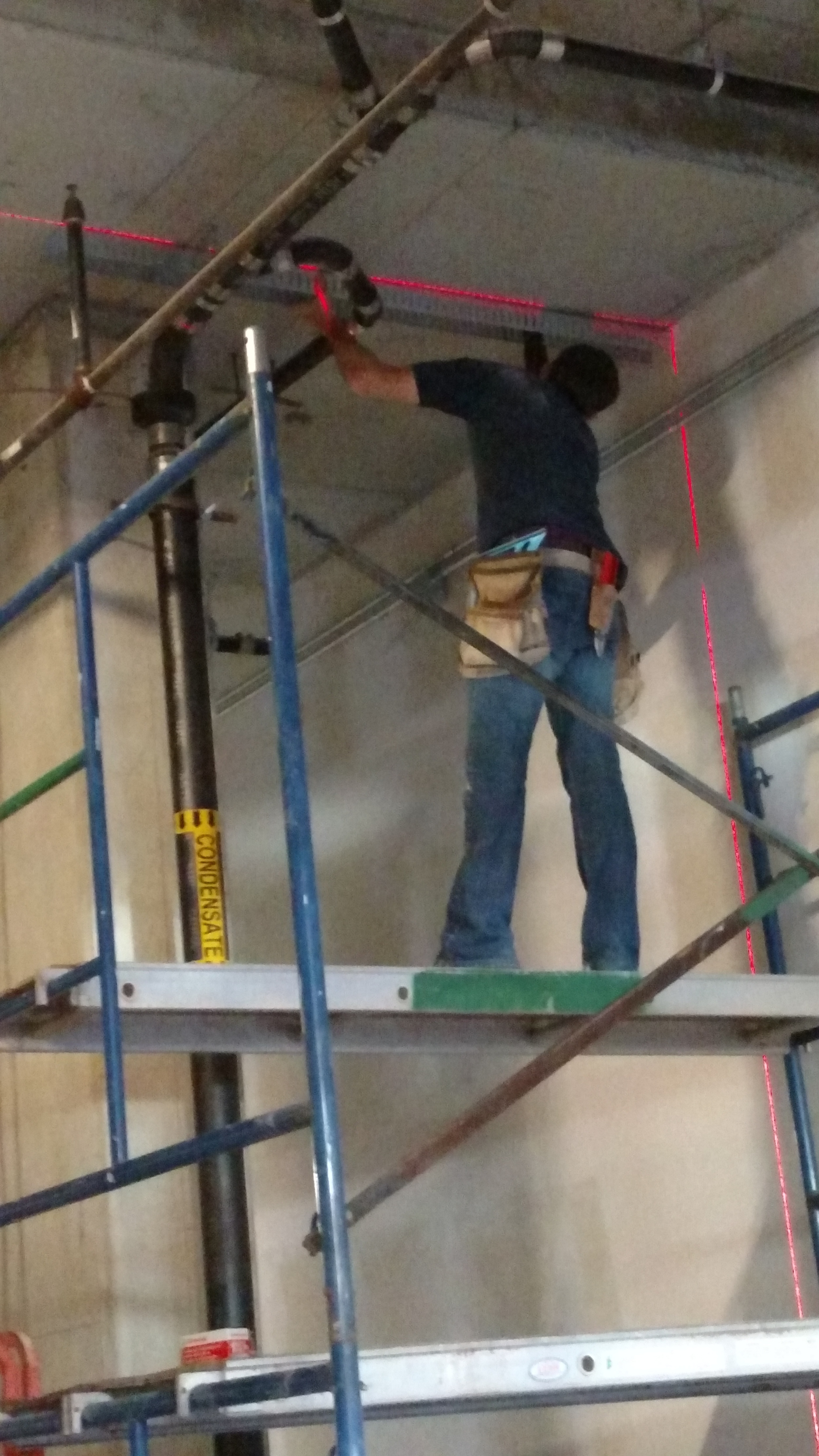 Damien putting in our first stud track