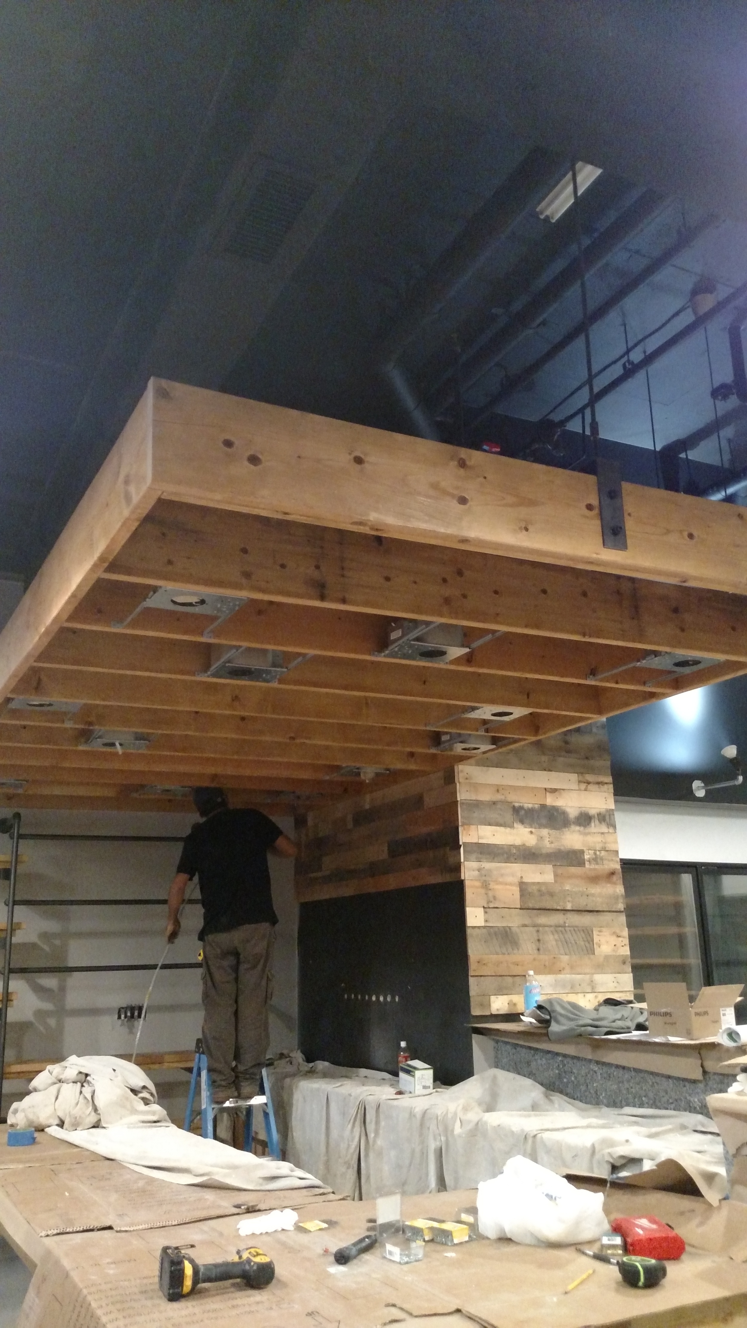 Adding lighting to the trellis