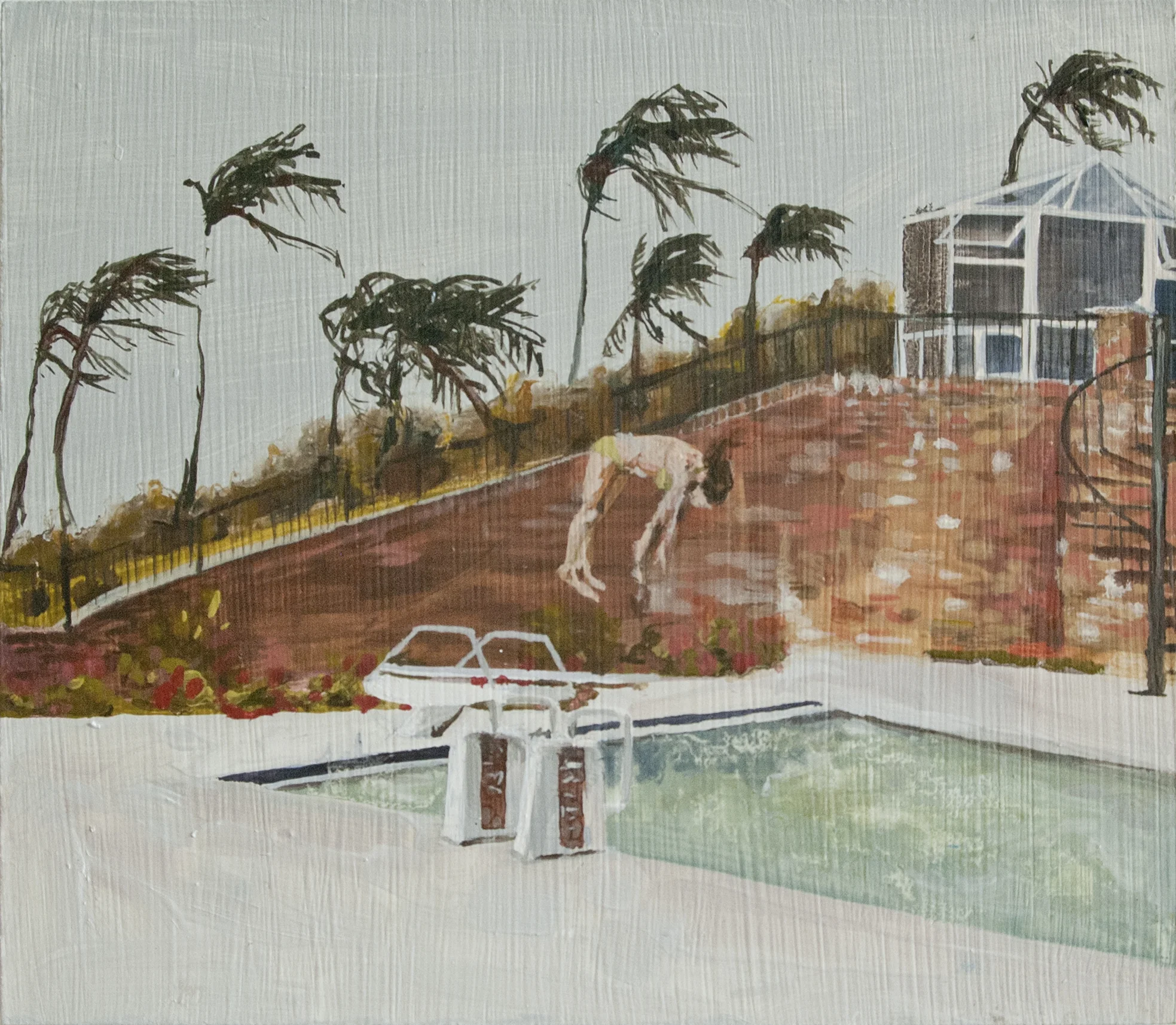Partly Sunny 30% Chance of Rain // Oil on Panel // 7x8" // 2015