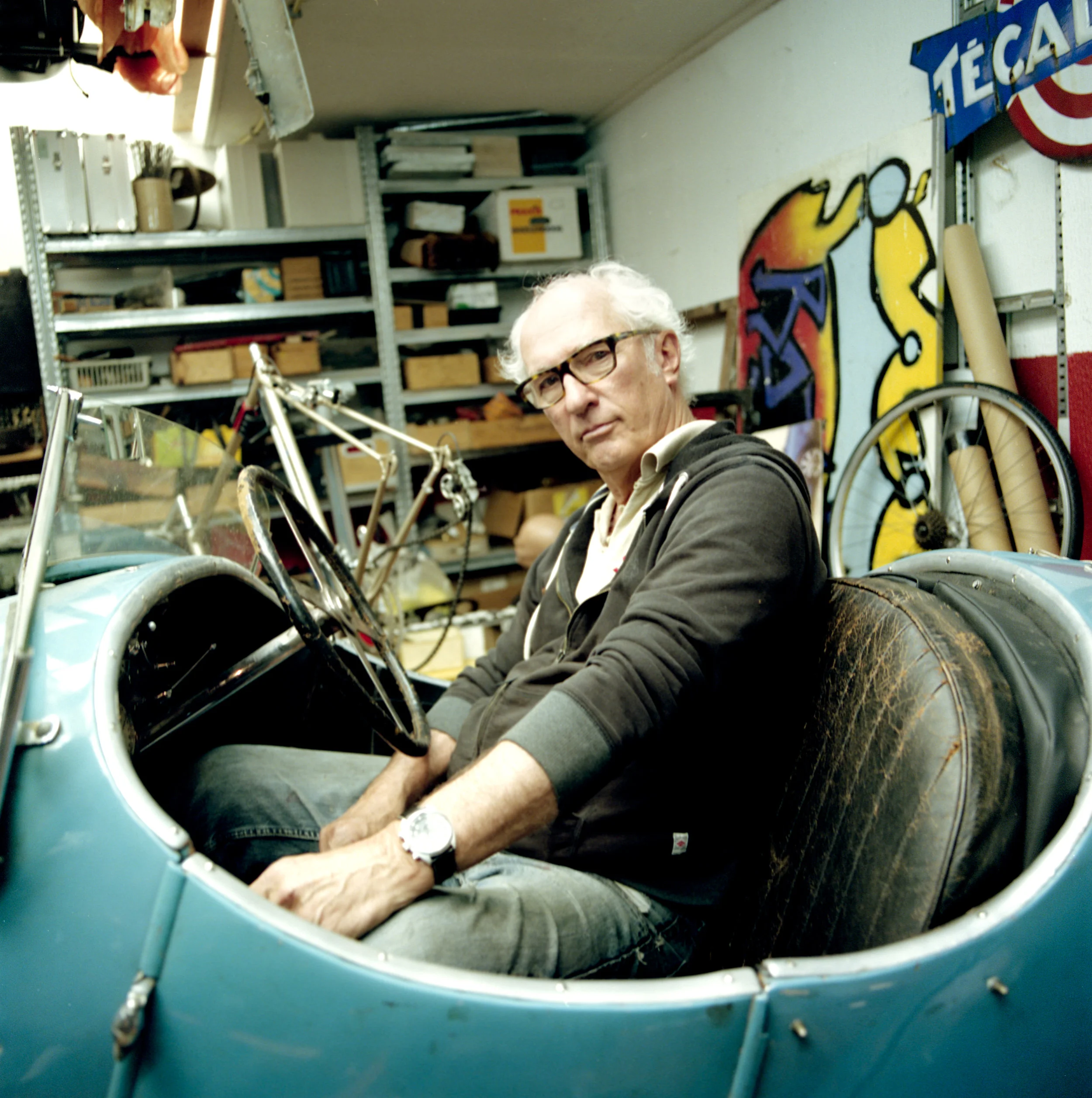 Joris Bergsma Joris was the first person I met on my journey of photographing this project. He was very generous to let me into his garage and share with me his two cars, a 1928 Amilcar CGSs and a 1924 Ford Model T. The Amilcar he referred to as the "poor mans Bugatti" and the 1928 equivalent of the Mazda MX-5. When I heard him talk about cars like this I knew he was a real car guy, I mean Mazda Miata references don't get thrown about by snobby collector types. It was fascinating to see Joris' garage as he works on his cars himself and it was great to go on a ride in the Model T, an experience that would have first happened almost 100 years ago.
