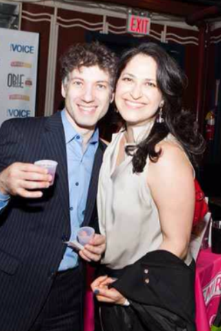 Constance with Marc Stuart Weitz (New Ohio) at OBIE Award reception