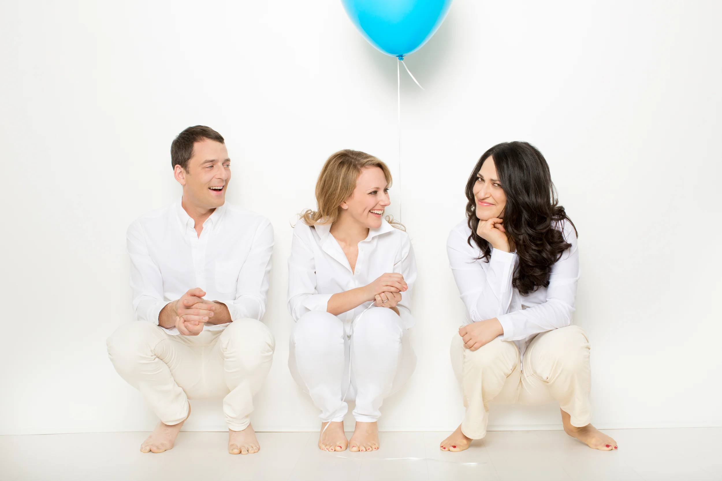 Ken Barnett, Susan Bott & Constance in And Baby Makes Seven (Publicity Photo: Joseph Moran)