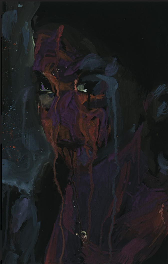 Moon, 2019, Gouache on paper, 58.2x40 cm