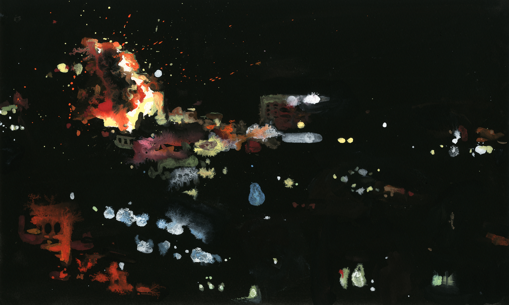 Balfour's Promise VI, 2019, Gouache on paper, 24.4x41 cm