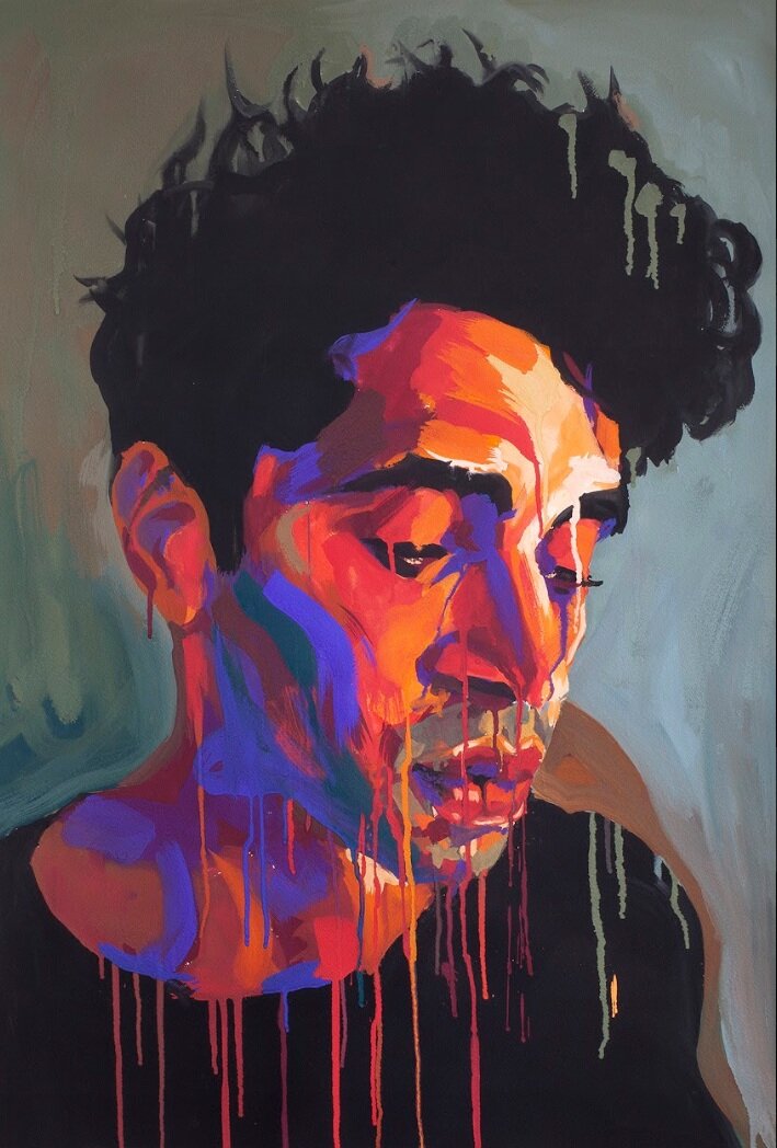 Ganymede, 2019, Gouache on paper, 111x77 cm