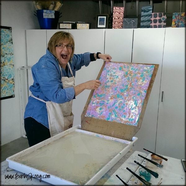 Never gets old ~ the joy of the first marbled piece!