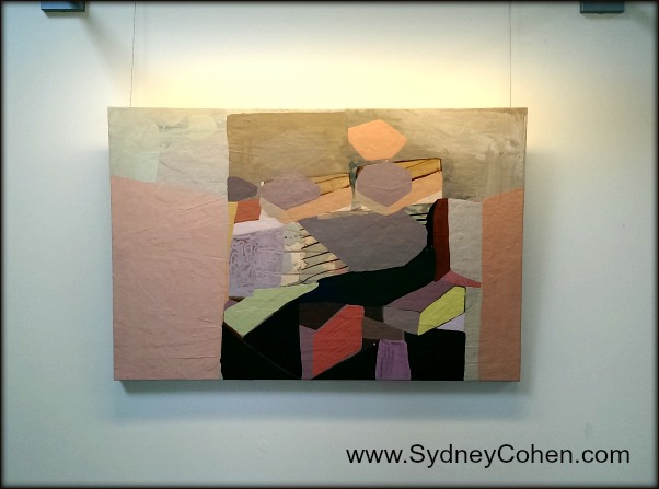 Park at the Demineralization Zone, Peach AM ~ Acrylic on Wood, 24"x36"