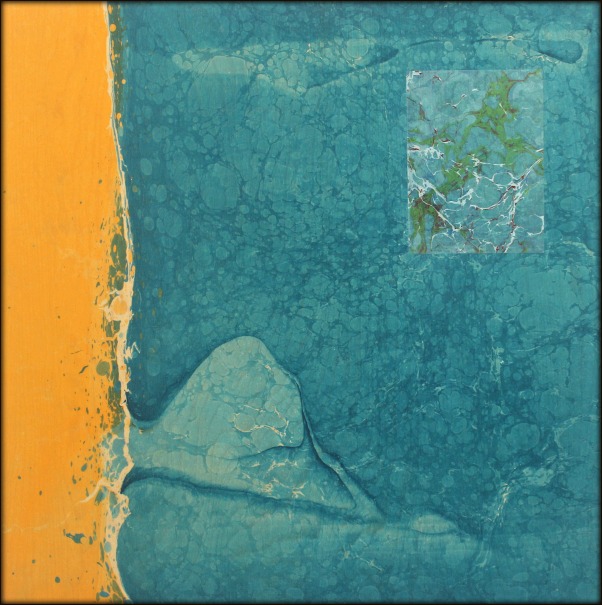 Happening, 2015 Marbled Wood Panel 24" x 24" x 1.5"
