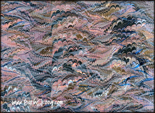The thicker, heavily textured paper is REALLY strong. This sheet was overmarbled THREE times and it never lost its texture or started to disintegrate.