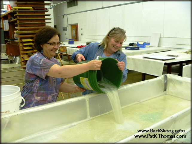 Fabric marbling class at Arrowmont