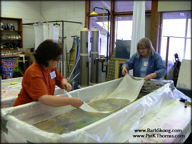 Fabric marbling class at Arrowmont