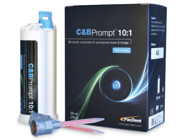 10:1 Self-Curing Temporary Crown & Bridge Material. C&B Prompt 10:1 Pac-Dentformulation featuring excellent mechanical and esthetic properties for short & long-term ...