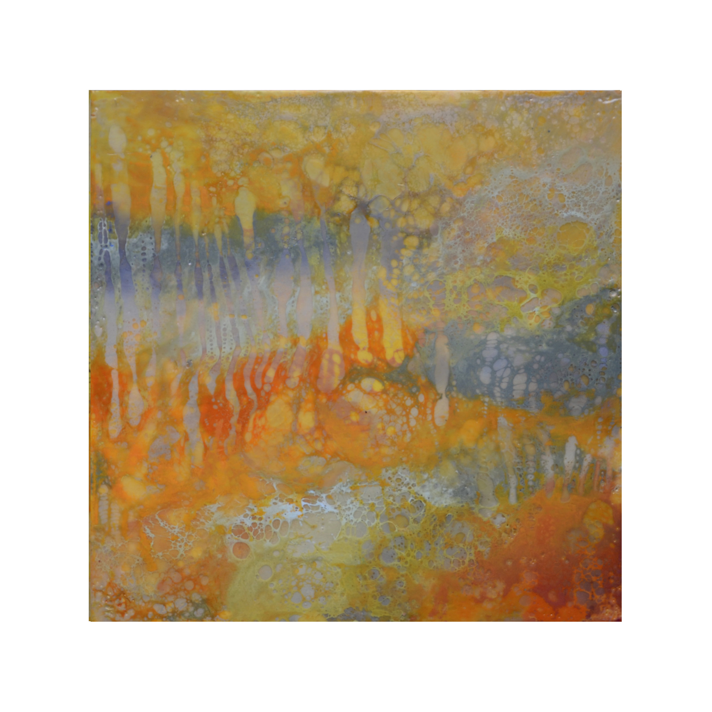   Amber Light 2   12 x 12  Encaustic on Panel  $300 