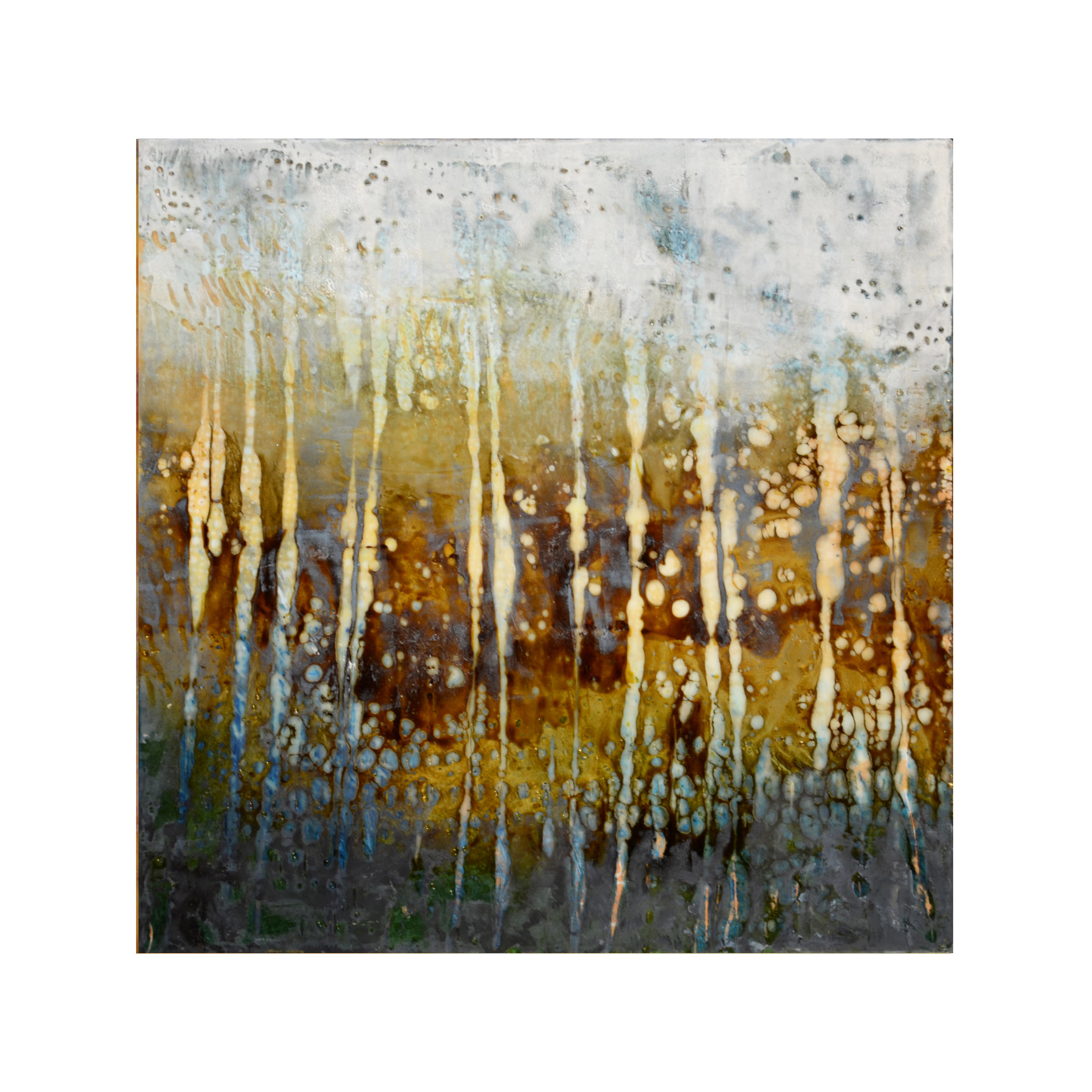   Aspens 2   12 x 12  Encaustic on Panel  $300 