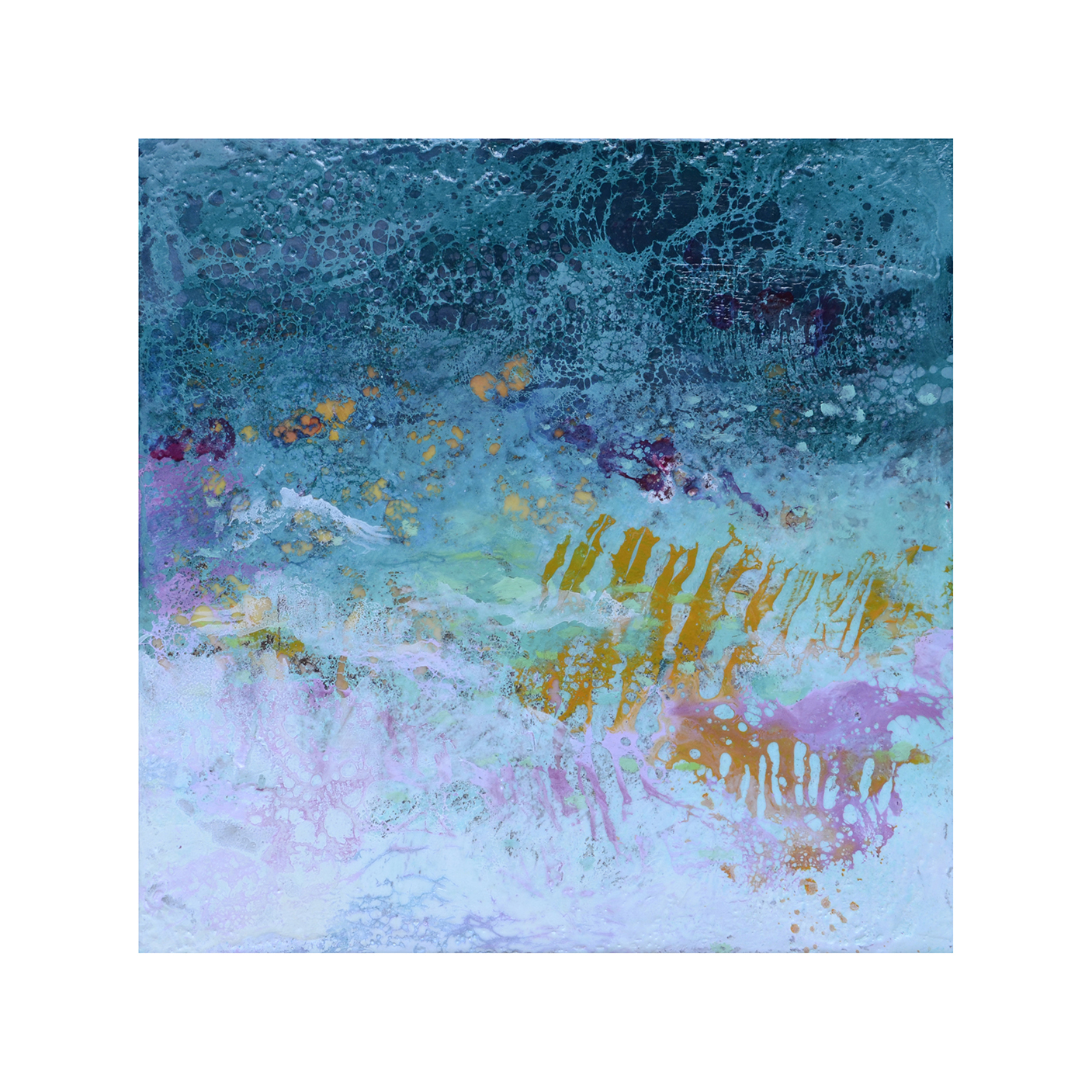 Drawn Deeper 3 12 x 12 Encaustic on Panel $300