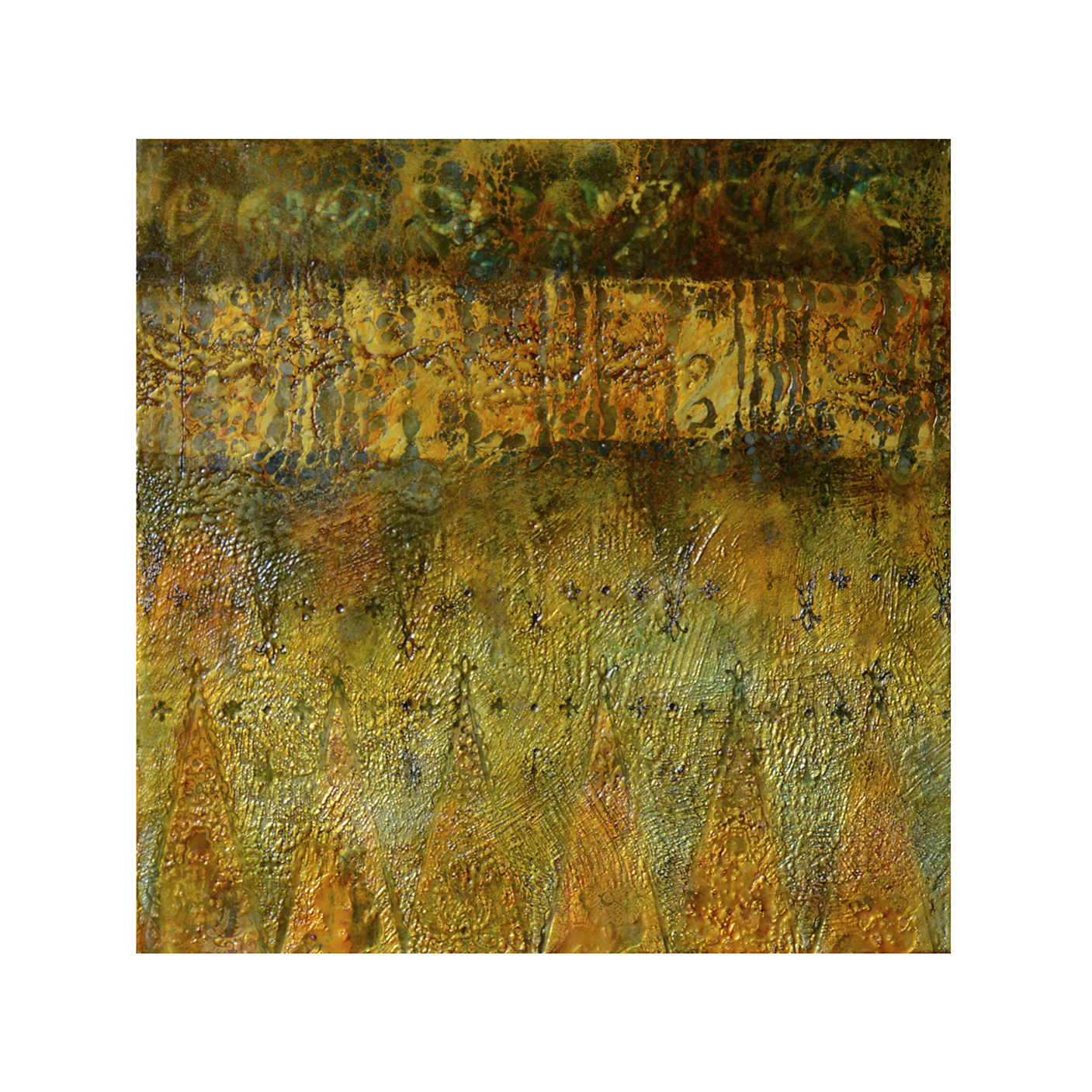 Emerging 4 12 x 12 Encaustic on Panel $300